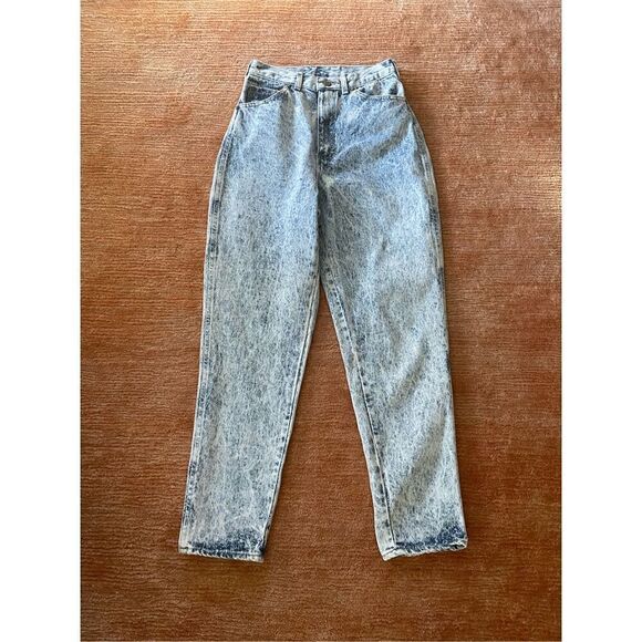 Gitano High Rise Acid Wash Jeans - Blue - Picture 1 of 12